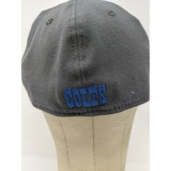 New Era 39Thirty Size Medium-Large Hat Cap Grey & Blue NFL Colts Football - Picture 7 of 11